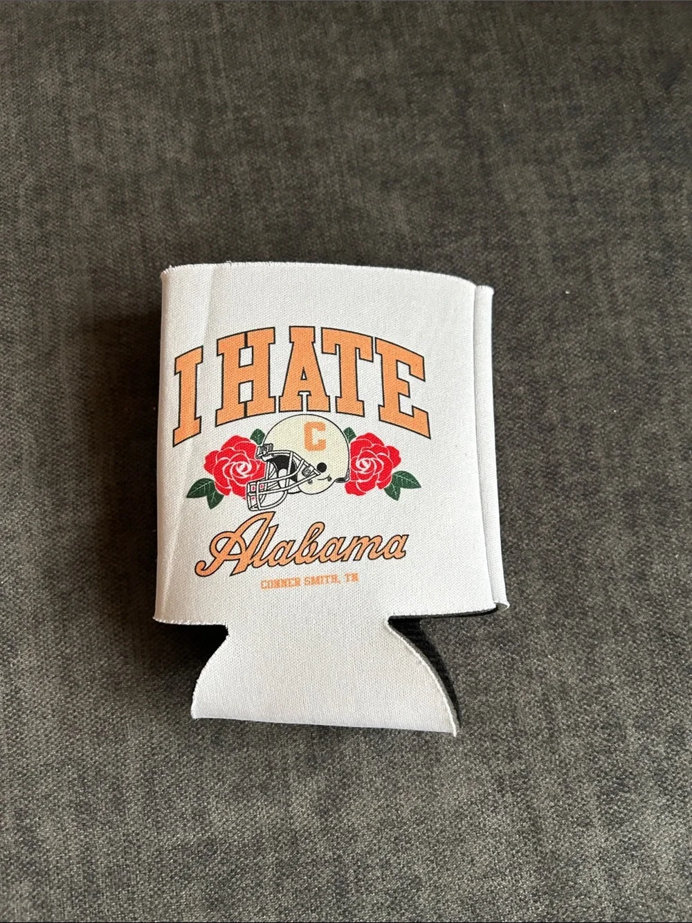 I HATE Alabama White Can Cooler Koozie
